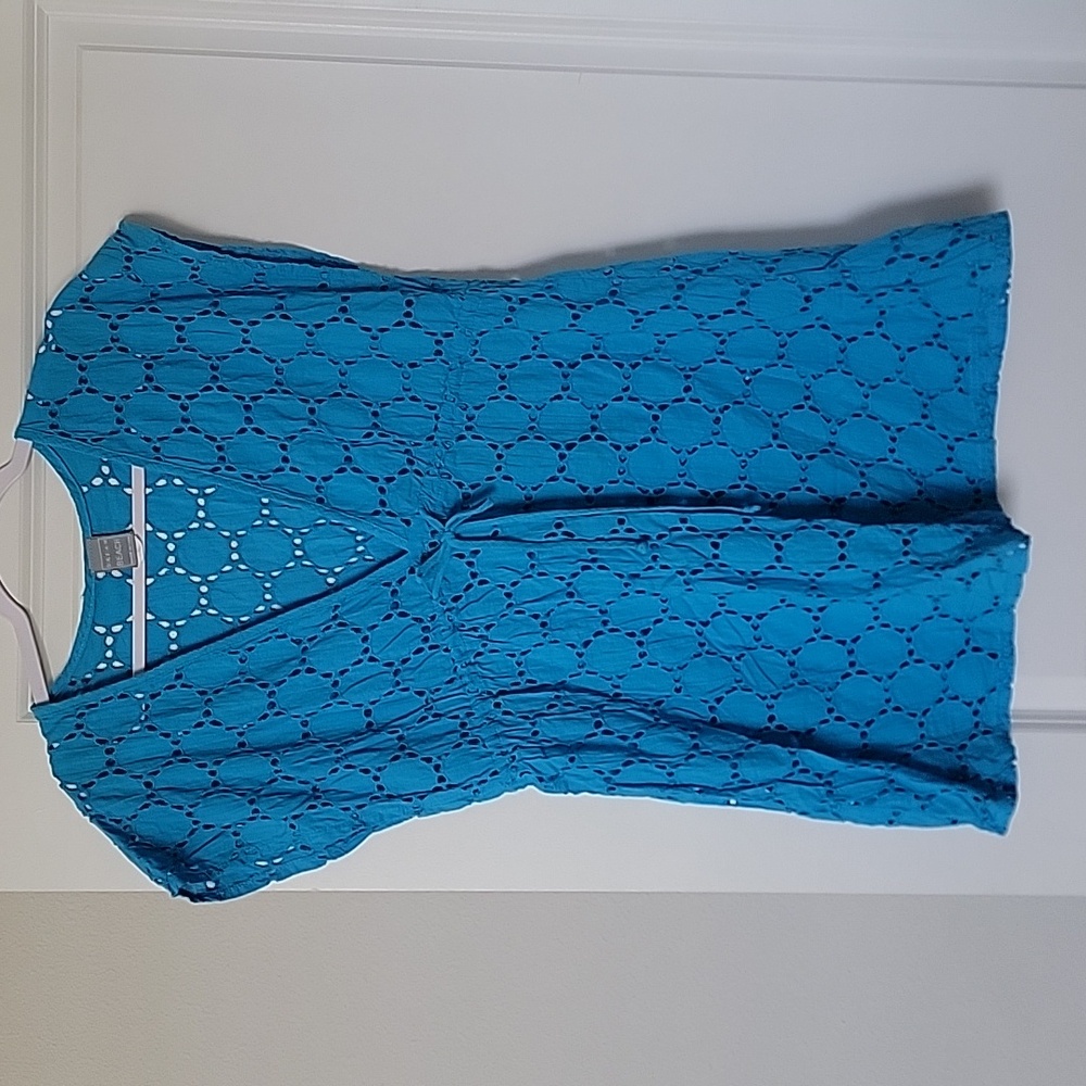 Dream Beach EUC XL Blue Eyelet Swim Cover-up. Worn Once